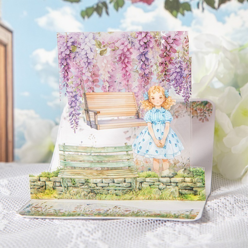 BONBONBONNIE🐰美好的一天 一起去盪鞦韆系列 花藤造景鞦韆PET膠帶-細節圖4