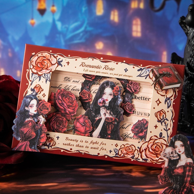 BON BON BONNIE🐰美好的一天 露娜派對系列 歌德女孩萬聖節派對貼紙包-細節圖4