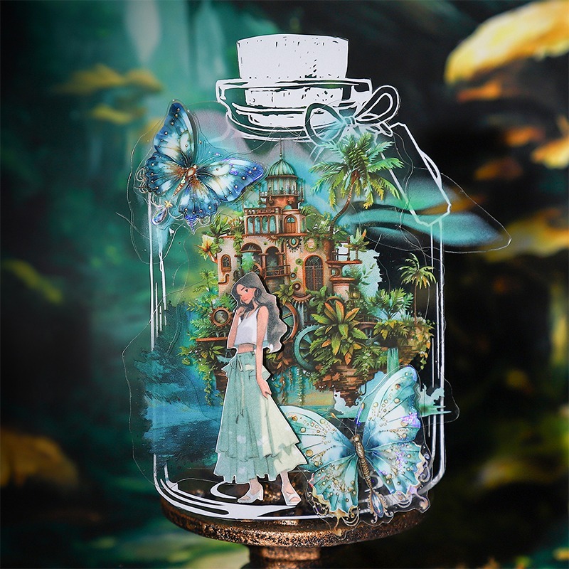 BON BON BONNIE🐰番茄醬少女 齒輪上的小屋系列 暗黑魔法龐克PET貼紙包-細節圖5