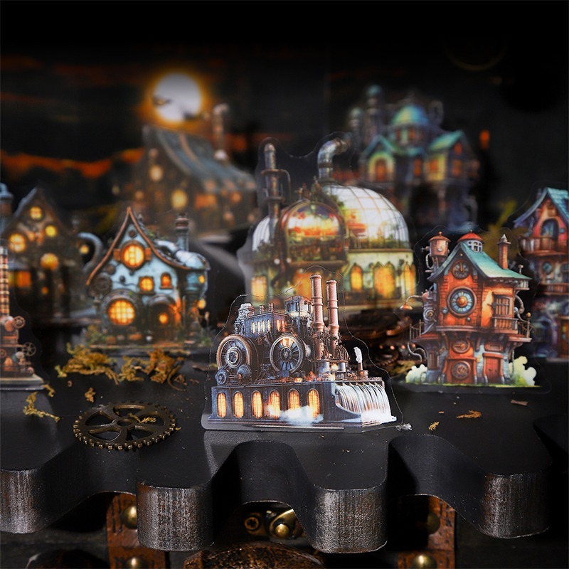 BON BON BONNIE🐰番茄醬少女 齒輪上的小屋系列 暗黑魔法龐克PET貼紙包-細節圖7