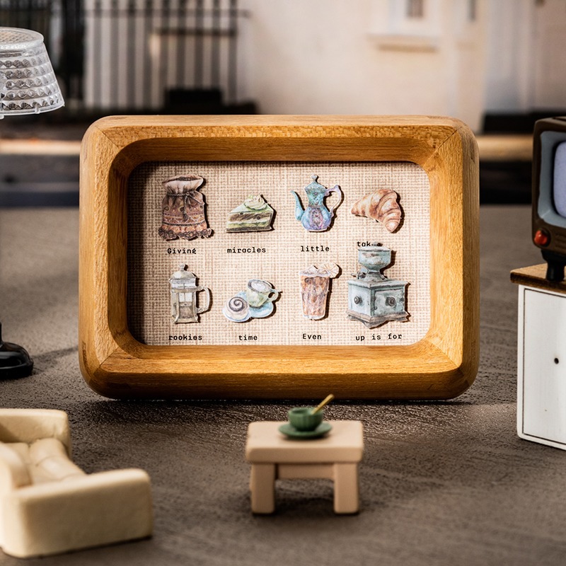 BONBONBONNIE🐰番茄醬少女 迷你咖啡系列 微縮場景盒裝貼紙-細節圖8