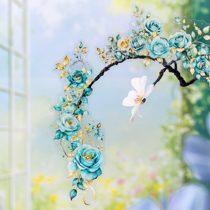 BONBONBONNIE🐰番茄醬少女 花境漫延系列 水彩花卉PET貼紙-細節圖6