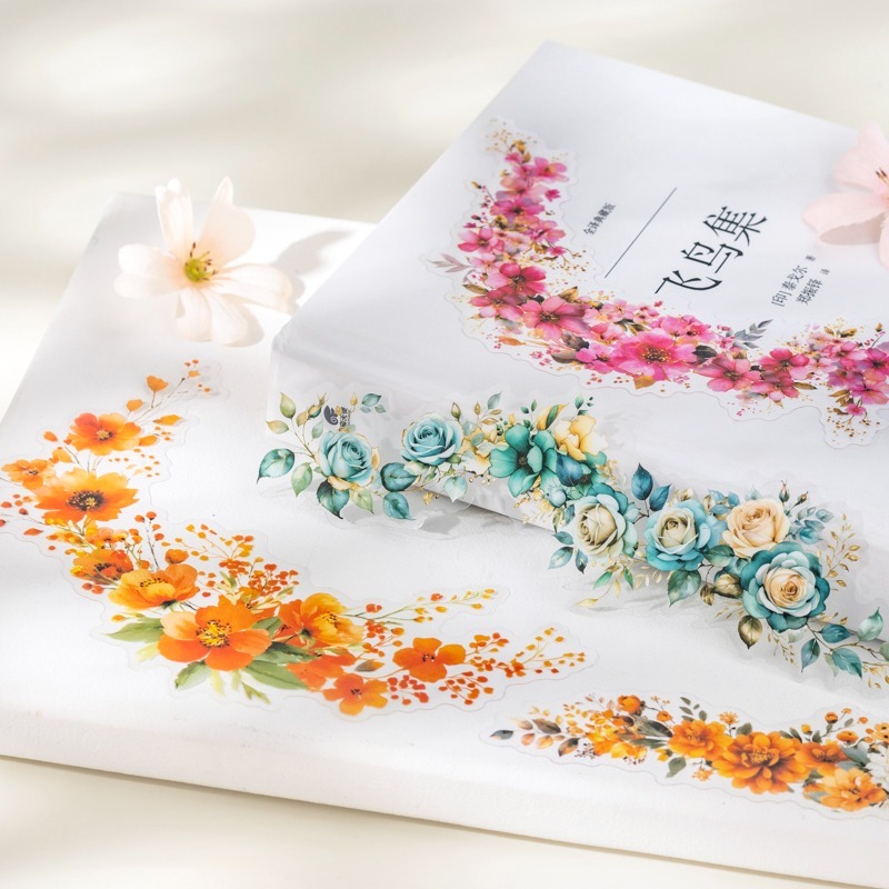 BONBONBONNIE🐰番茄醬少女 花境漫延系列 水彩花卉PET貼紙-細節圖7