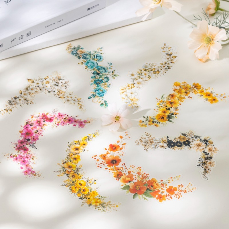 BONBONBONNIE🐰番茄醬少女 花境漫延系列 水彩花卉PET貼紙-細節圖8