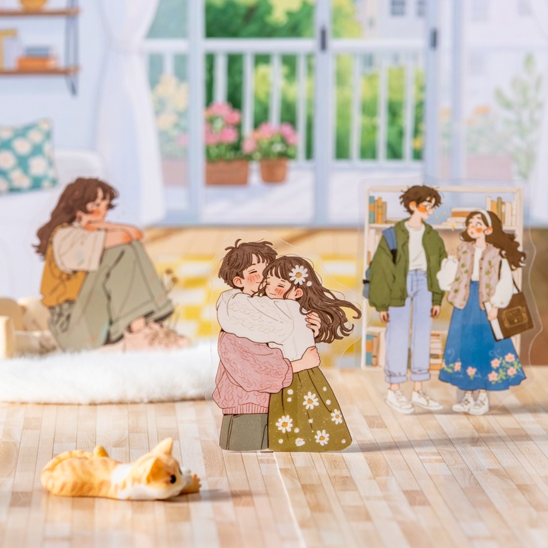 BONBONBONNIE🐰番茄醬少女 戀愛進化論系列 人物情侶pet貼紙-細節圖2