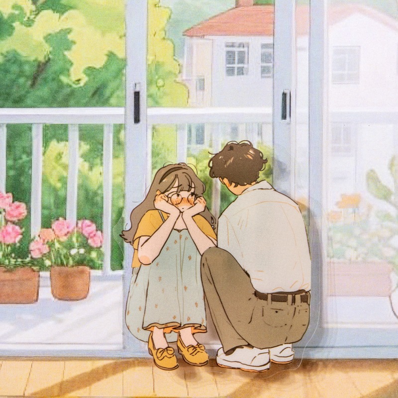 BONBONBONNIE🐰番茄醬少女 戀愛進化論系列 人物情侶pet貼紙-細節圖6