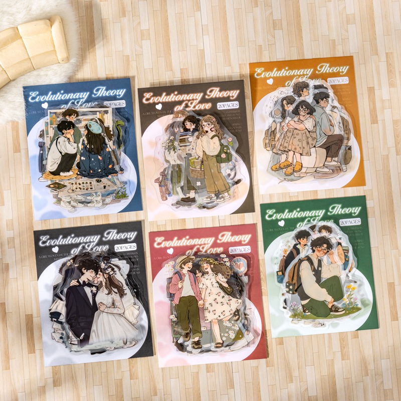 BONBONBONNIE🐰番茄醬少女 戀愛進化論系列 人物情侶pet貼紙-細節圖8