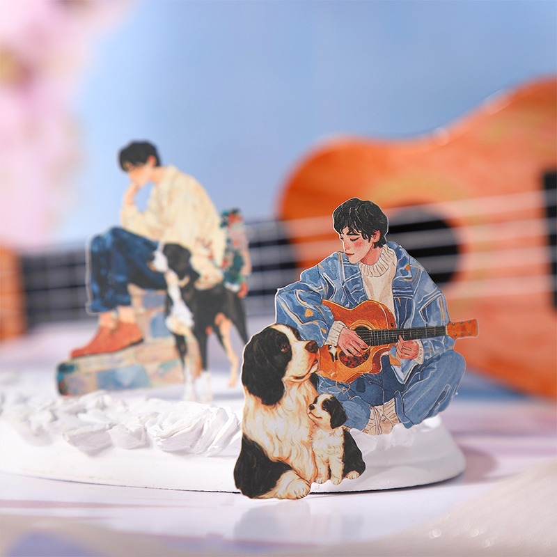 BONBONBONNIE🐰番茄醬少女 我的心動男孩系列 白牛皮人物 情侶貼紙-細節圖7