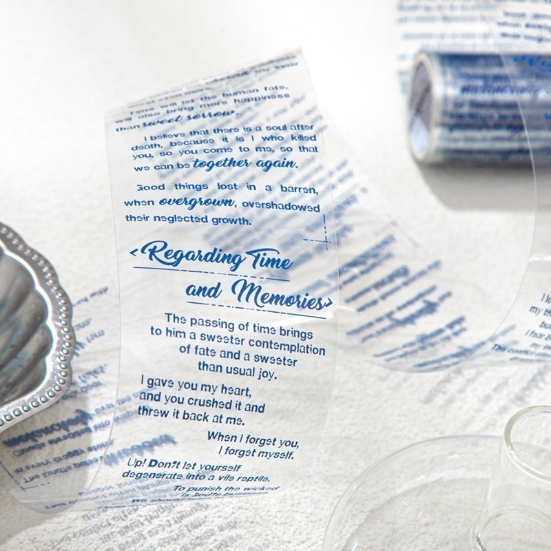 BONBONBONNIE🐰美好的一天 文學語錄碎片系列 英文字素PET膠帶-細節圖2