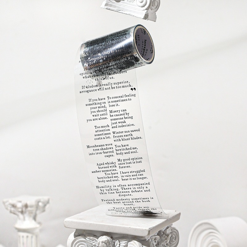 BONBONBONNIE🐰美好的一天 文學語錄碎片系列 英文字素PET膠帶-細節圖6