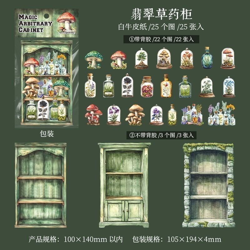 BONBONBONNIE🐰美好的一天 任意魔法櫃系列 魔法主題硬卡貼紙包-規格圖9