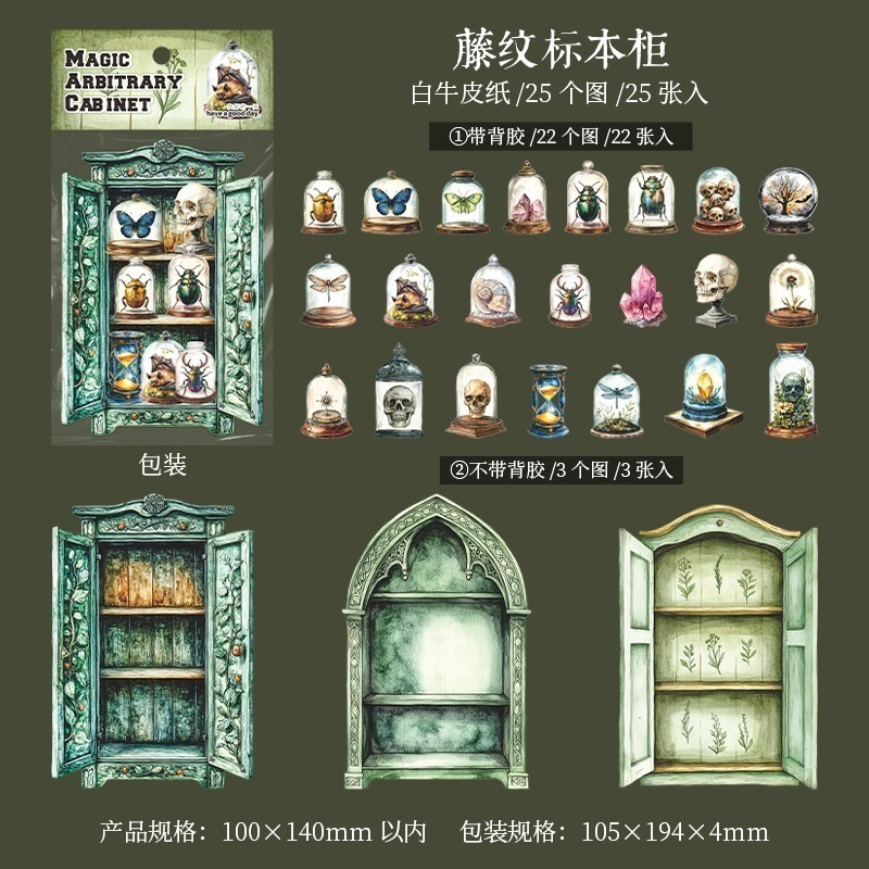 BONBONBONNIE🐰美好的一天 任意魔法櫃系列 魔法主題硬卡貼紙包-規格圖9