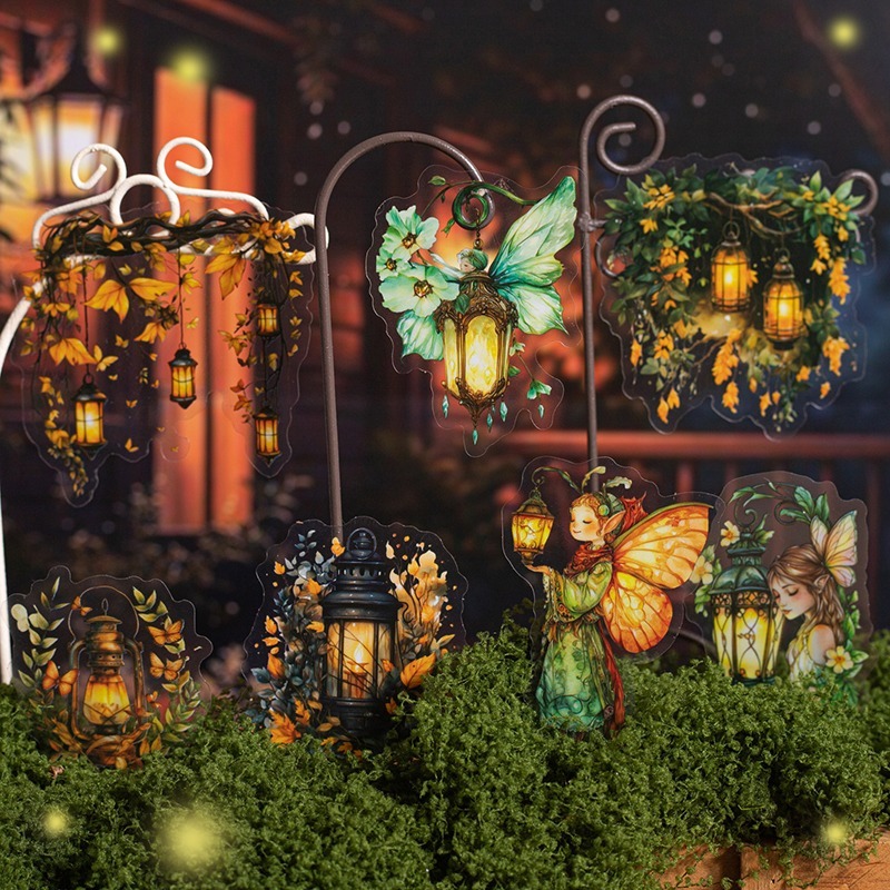 BON BON BONNIE🐰手帳素材 美好的一天 螢火之燈系列 燈飾燈光主題PET貼紙-細節圖2