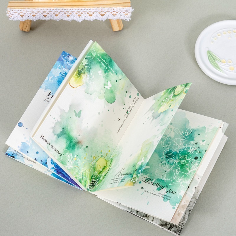 BONBONBONNIE🐰番茄醬少女 花漾如詩系列水彩風琴摺頁素材紙-細節圖4