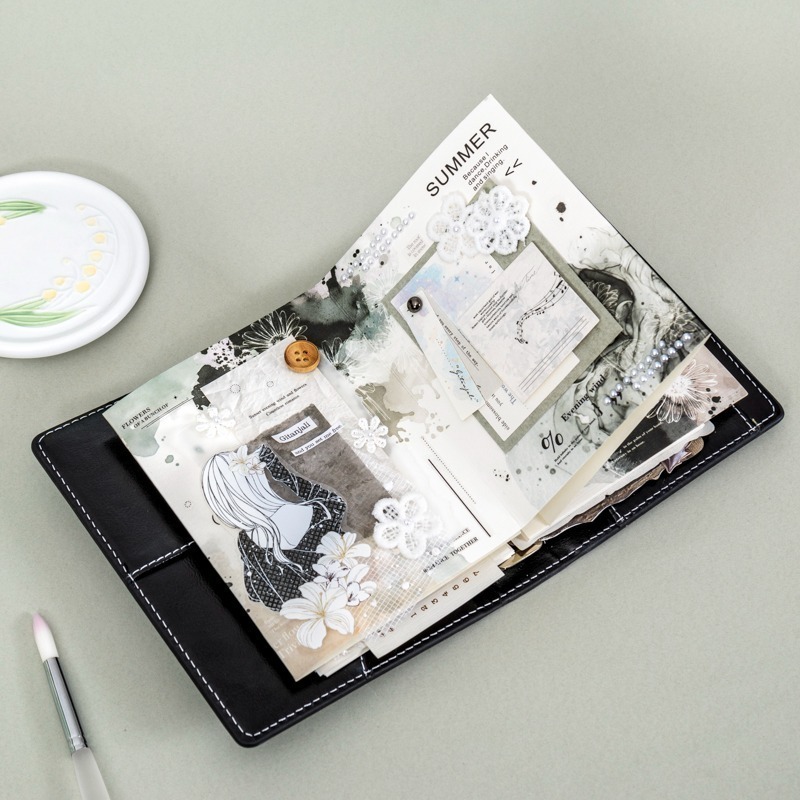 BONBONBONNIE🐰番茄醬少女 花漾如詩系列水彩風琴摺頁素材紙-細節圖5