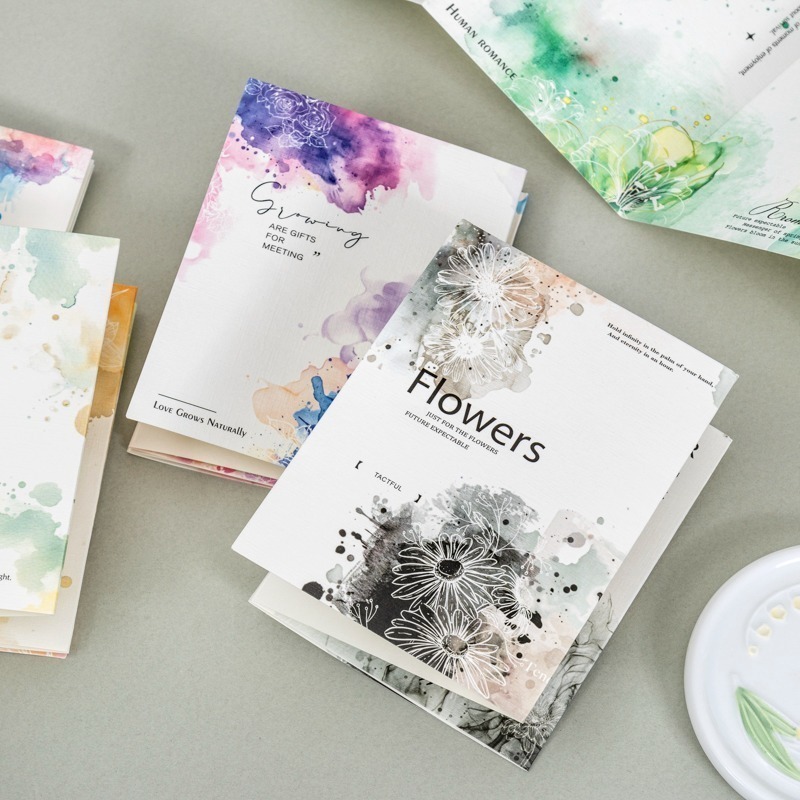 BONBONBONNIE🐰番茄醬少女 花漾如詩系列水彩風琴摺頁素材紙-細節圖7