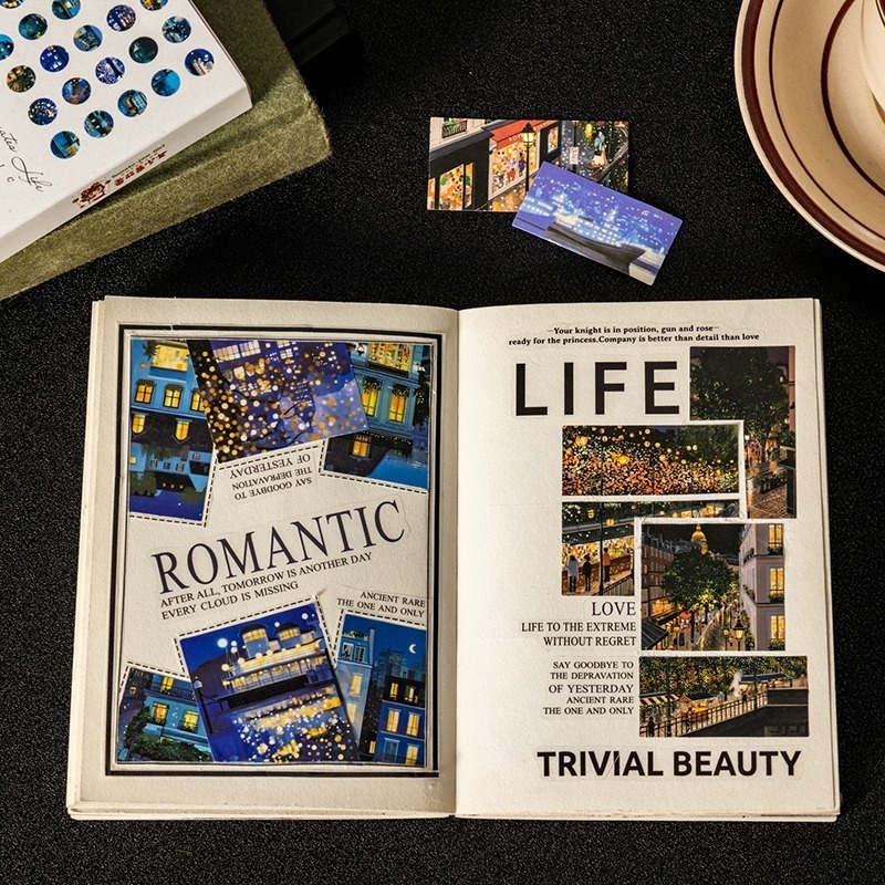 BONBONBONNIE🐰番茄醬少女 星光照亮生活系列 雙材質造景盒裝貼紙-細節圖5