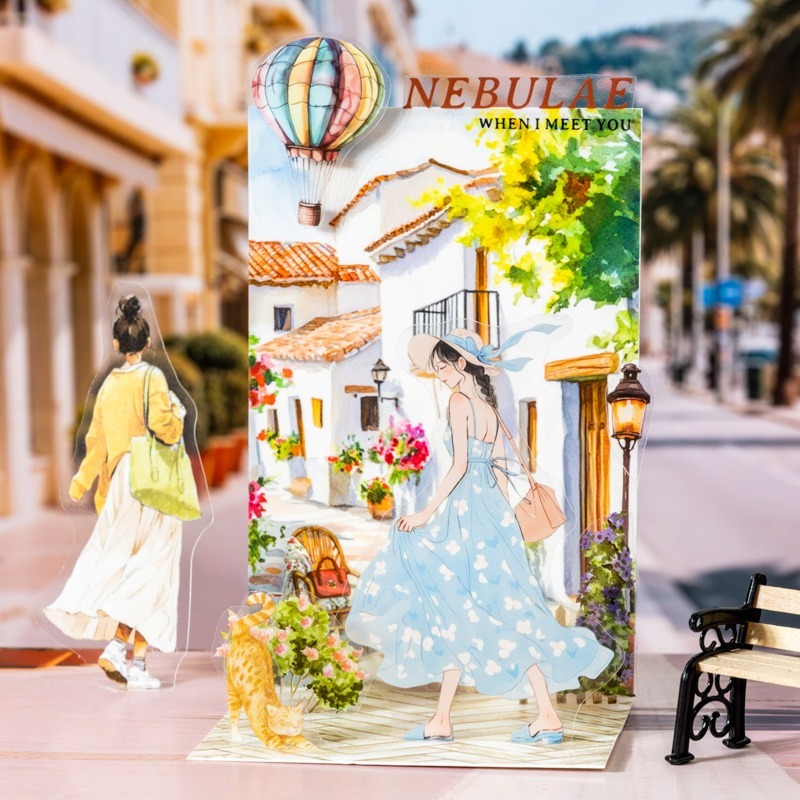 BONBONBONNIE🐰番茄醬少女 南法的鬆弛感系列 人物穿搭PET貼紙-細節圖4