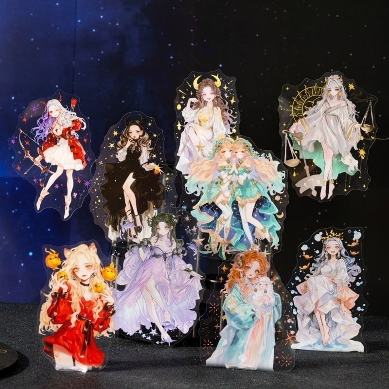 BONBONBONNIE🐰番茄醬少女 十二星座女神錄系列 人物PET貼紙-細節圖2