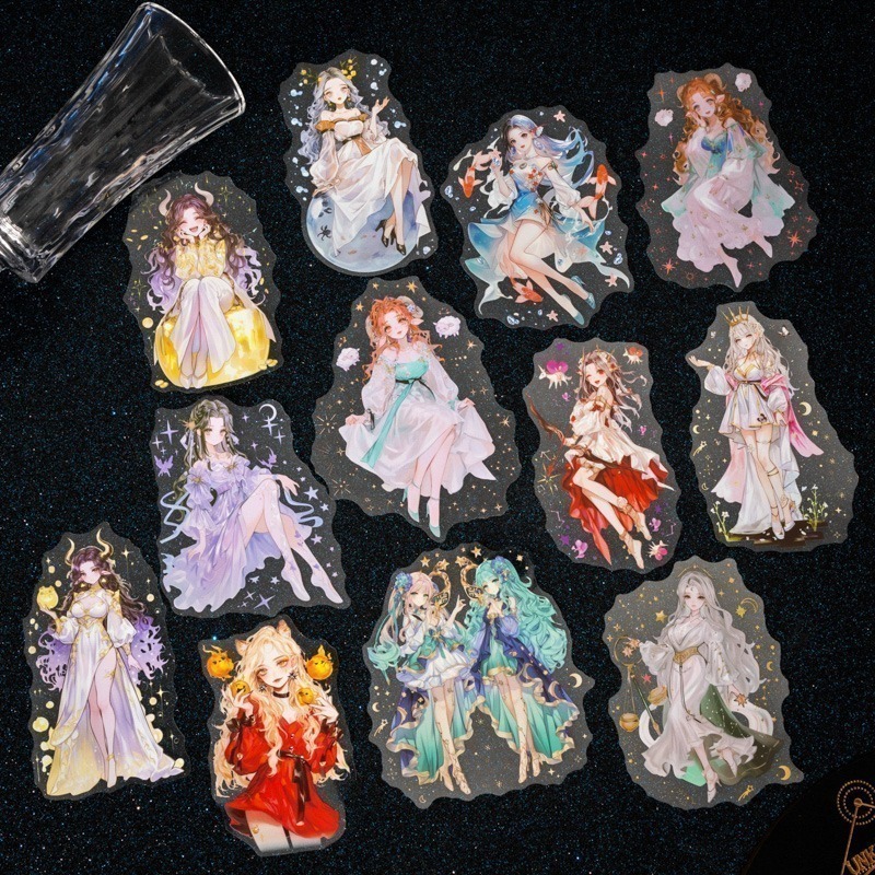 BONBONBONNIE🐰番茄醬少女 十二星座女神錄系列 人物PET貼紙-細節圖4