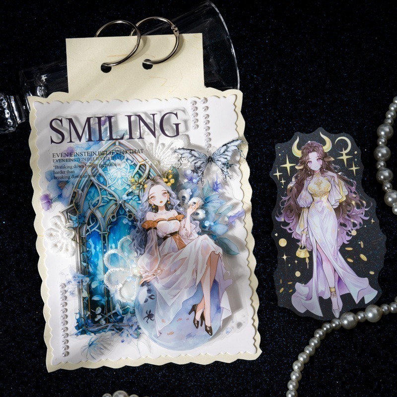 BONBONBONNIE🐰番茄醬少女 十二星座女神錄系列 人物PET貼紙-細節圖7