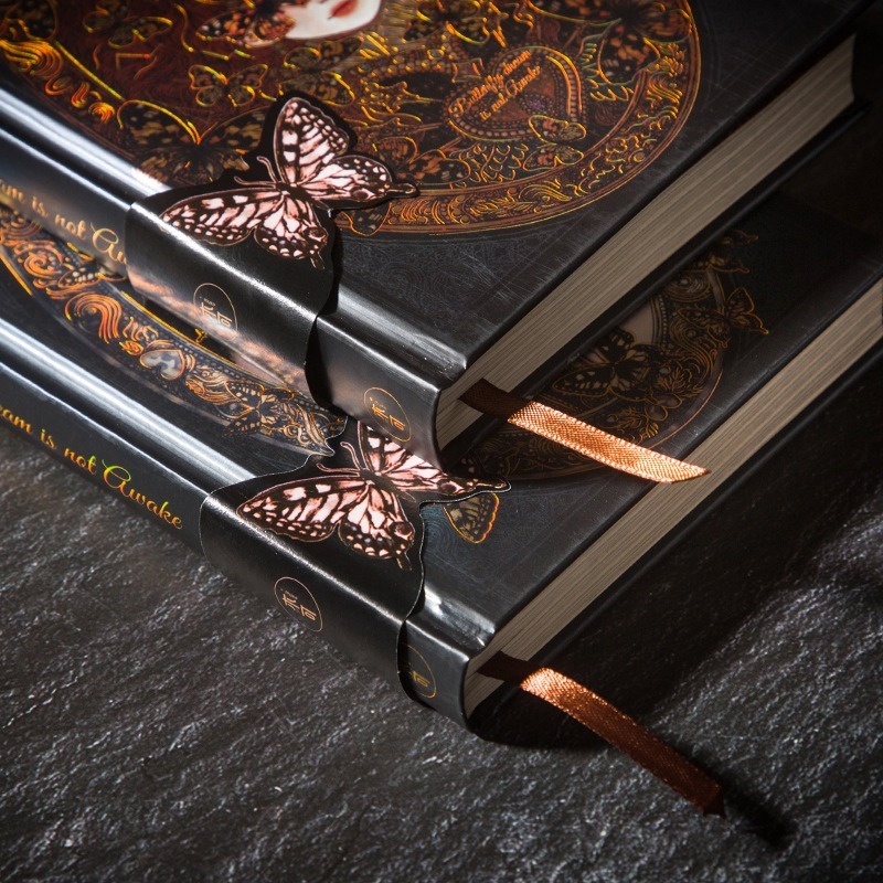 BONBONBONNIE🐰蝶夢花開 歌德風格精裝硬殼彩頁 手帳本筆記本-細節圖2