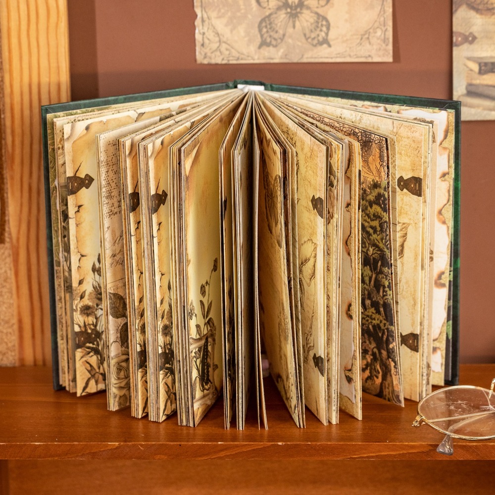 BON BON BONNIE🐰語閑  世紀讚歌系列 歐式復古 精裝彩頁 筆記本手帳本-細節圖3