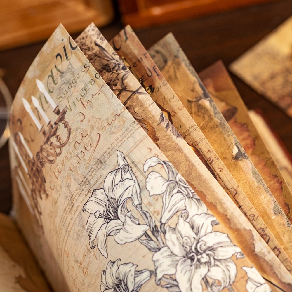 BON BON BONNIE🐰語閑  世紀讚歌系列 歐式復古 精裝彩頁 筆記本手帳本-細節圖9