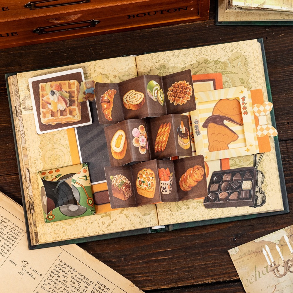 BON BON BONNIE🐰語閑  世紀讚歌系列 歐式復古 精裝彩頁 筆記本手帳本-細節圖10