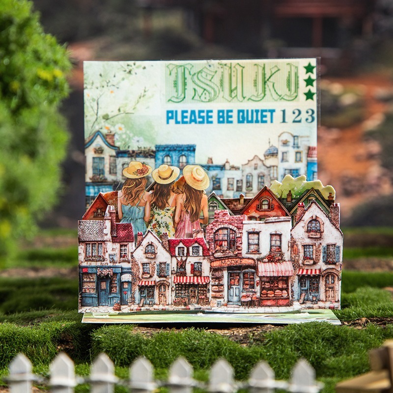 BON BON BONNIE🐰手帳素材 美好的一天 古怪的房子系列 房屋造景PET膠帶-細節圖5