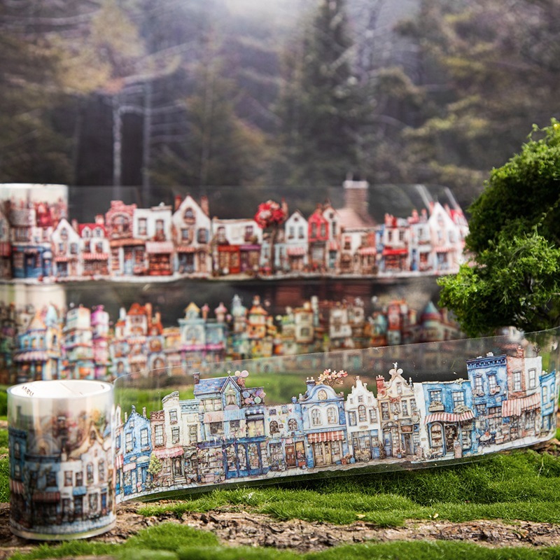 BON BON BONNIE🐰手帳素材 美好的一天 古怪的房子系列 房屋造景PET膠帶-細節圖6