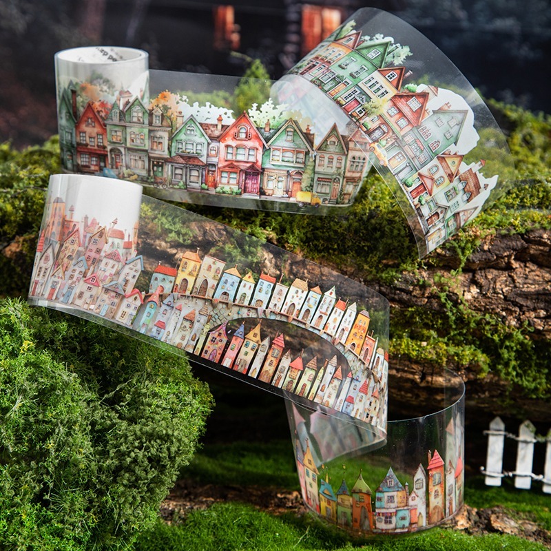 BON BON BONNIE🐰手帳素材 美好的一天 古怪的房子系列 房屋造景PET膠帶-細節圖7