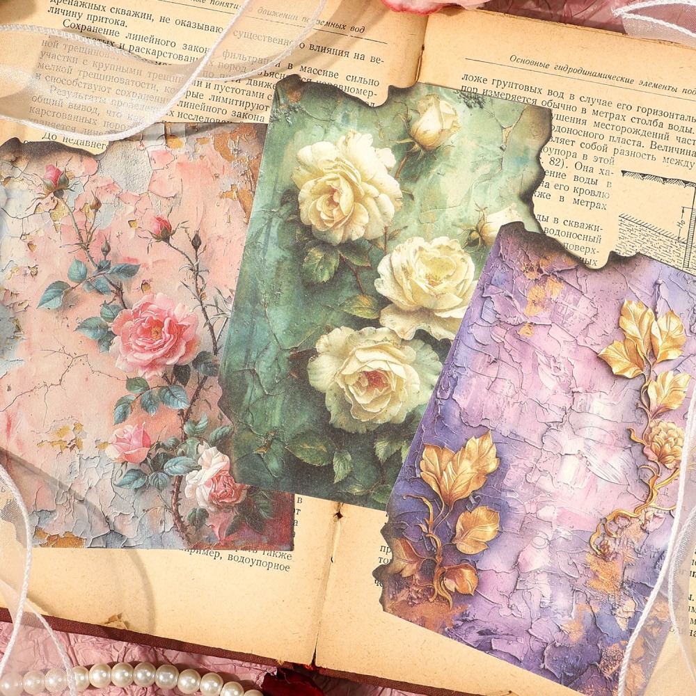 BONBONBONNIE🐰古古森林 洛可可繁花系列 復古蝴蝶花卉素材紙-細節圖5