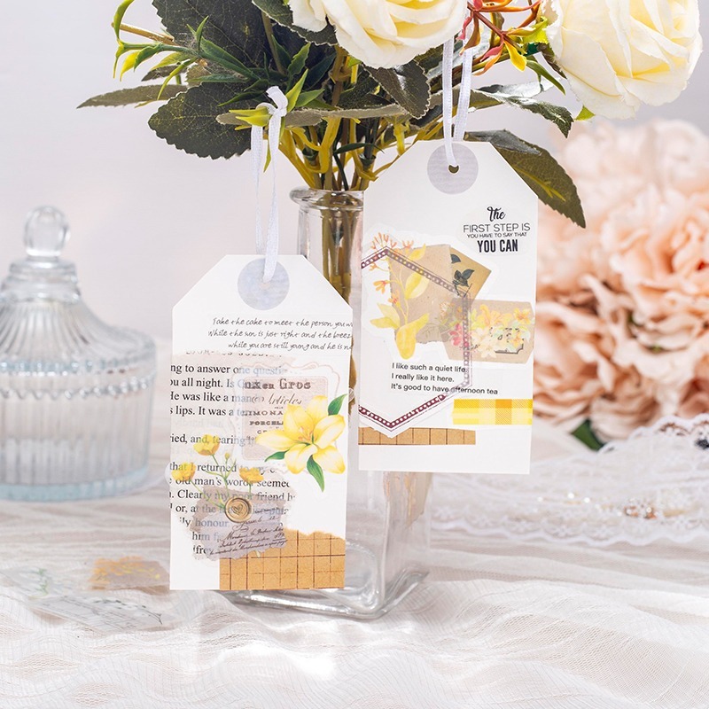 BONBONBONNIE🐰美好的一天 溫暖如初系列 輕復古植物PET貼紙包-細節圖8