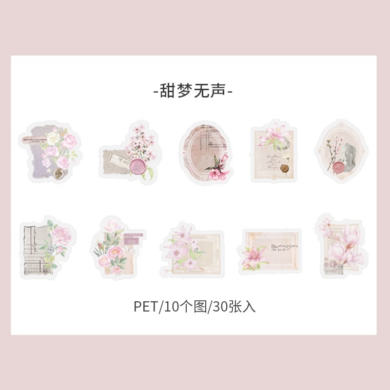 BONBONBONNIE🐰美好的一天 溫暖如初系列 輕復古植物PET貼紙包-規格圖10