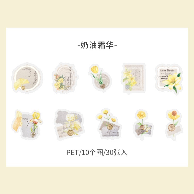 BONBONBONNIE🐰美好的一天 溫暖如初系列 輕復古植物PET貼紙包-規格圖10