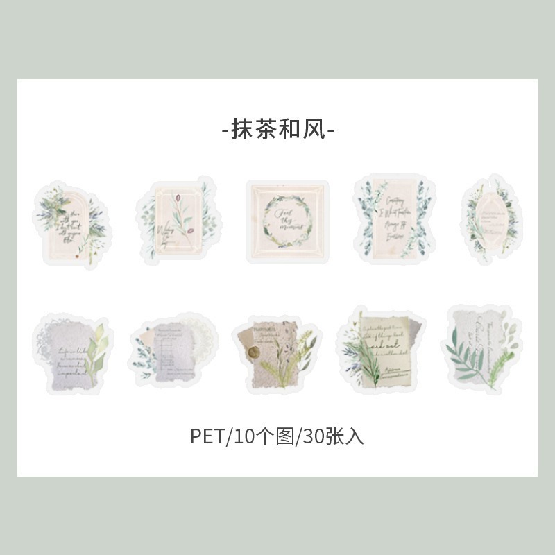 BONBONBONNIE🐰美好的一天 溫暖如初系列 輕復古植物PET貼紙包-規格圖10