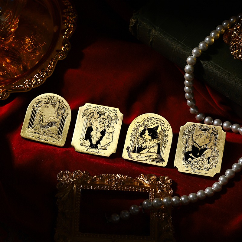 BONBONBONNIE🐰番茄醬少女 貓咪貴族系列 黃銅手帳夾-細節圖4