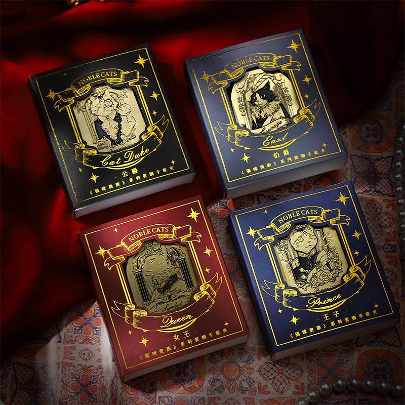 BONBONBONNIE🐰番茄醬少女 貓咪貴族系列 黃銅手帳夾-細節圖6