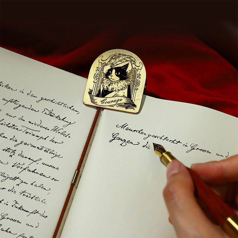 BONBONBONNIE🐰番茄醬少女 貓咪貴族系列 黃銅手帳夾-細節圖7