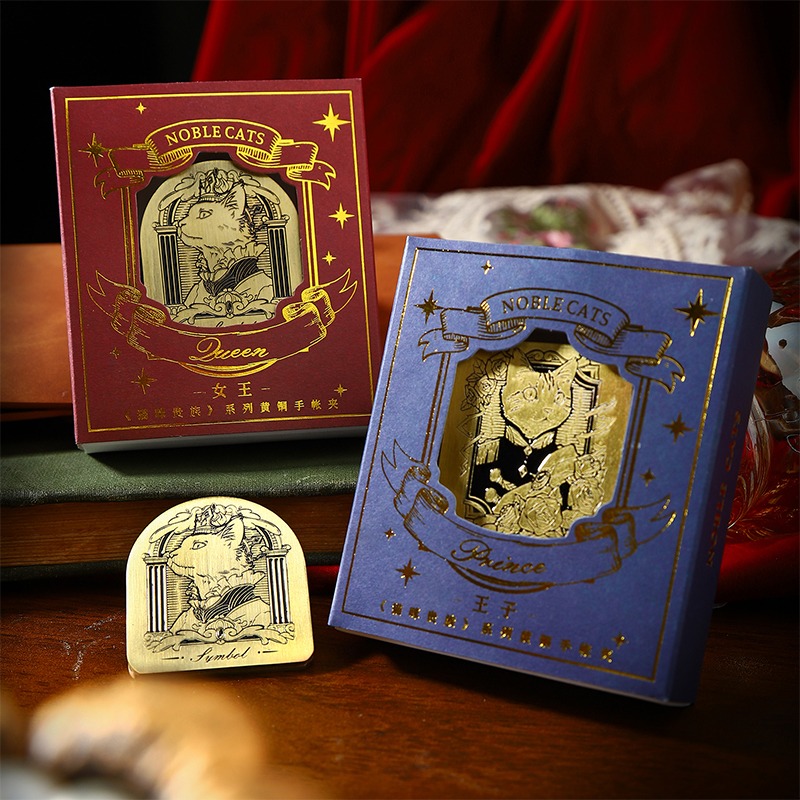 BONBONBONNIE🐰番茄醬少女 貓咪貴族系列 黃銅手帳夾-細節圖8