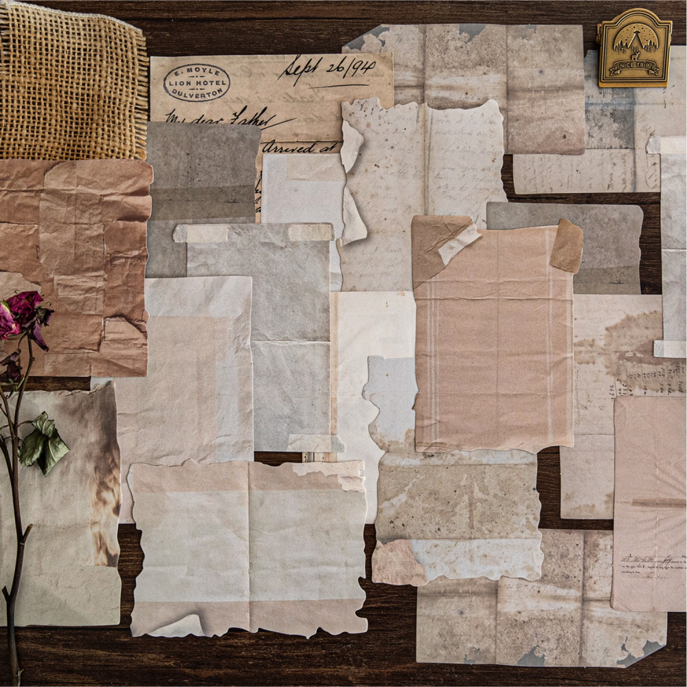 BONBONBONNIE🐰糖詩 溫柔紙片 暈染皺褶打底素材紙-細節圖3