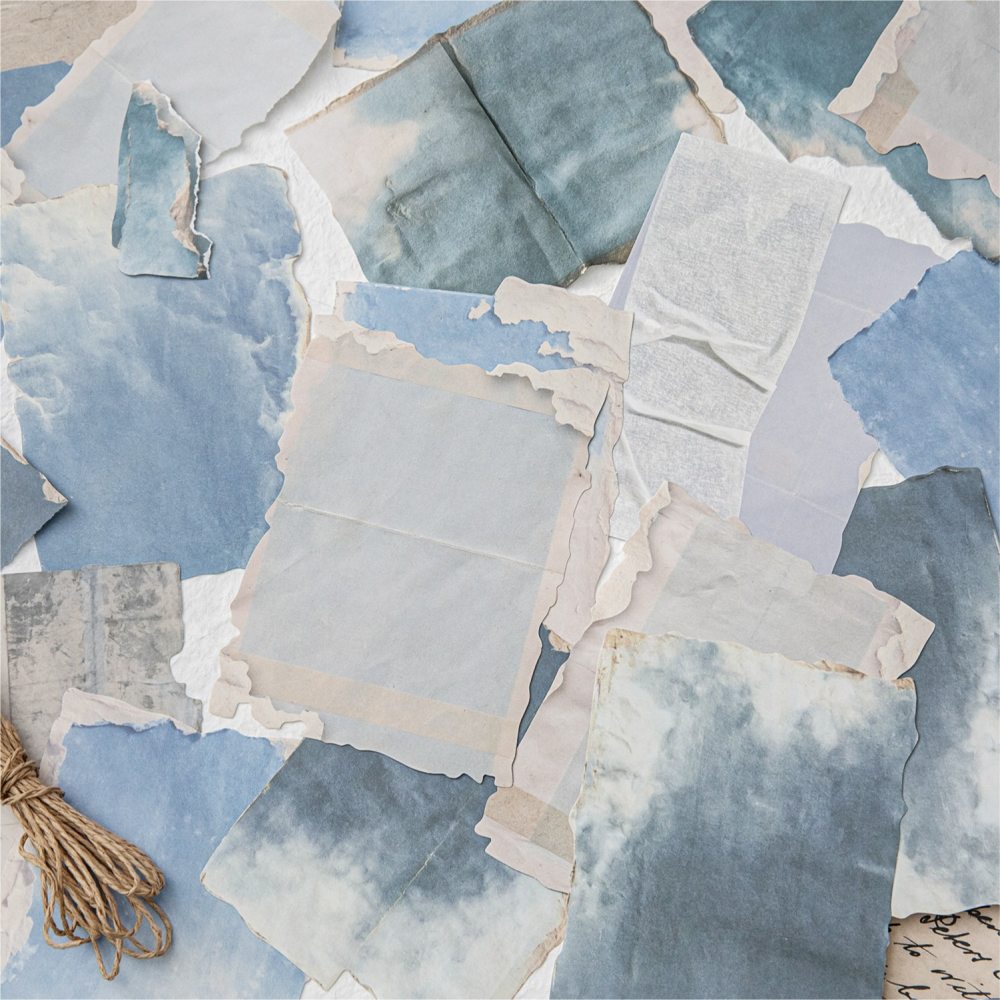 BONBONBONNIE🐰糖詩 溫柔紙片 暈染皺褶打底素材紙-細節圖4