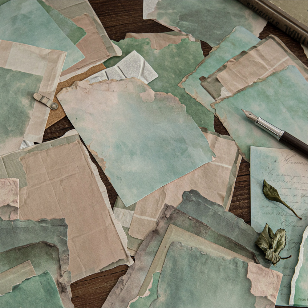 BONBONBONNIE🐰糖詩 溫柔紙片 暈染皺褶打底素材紙-細節圖6