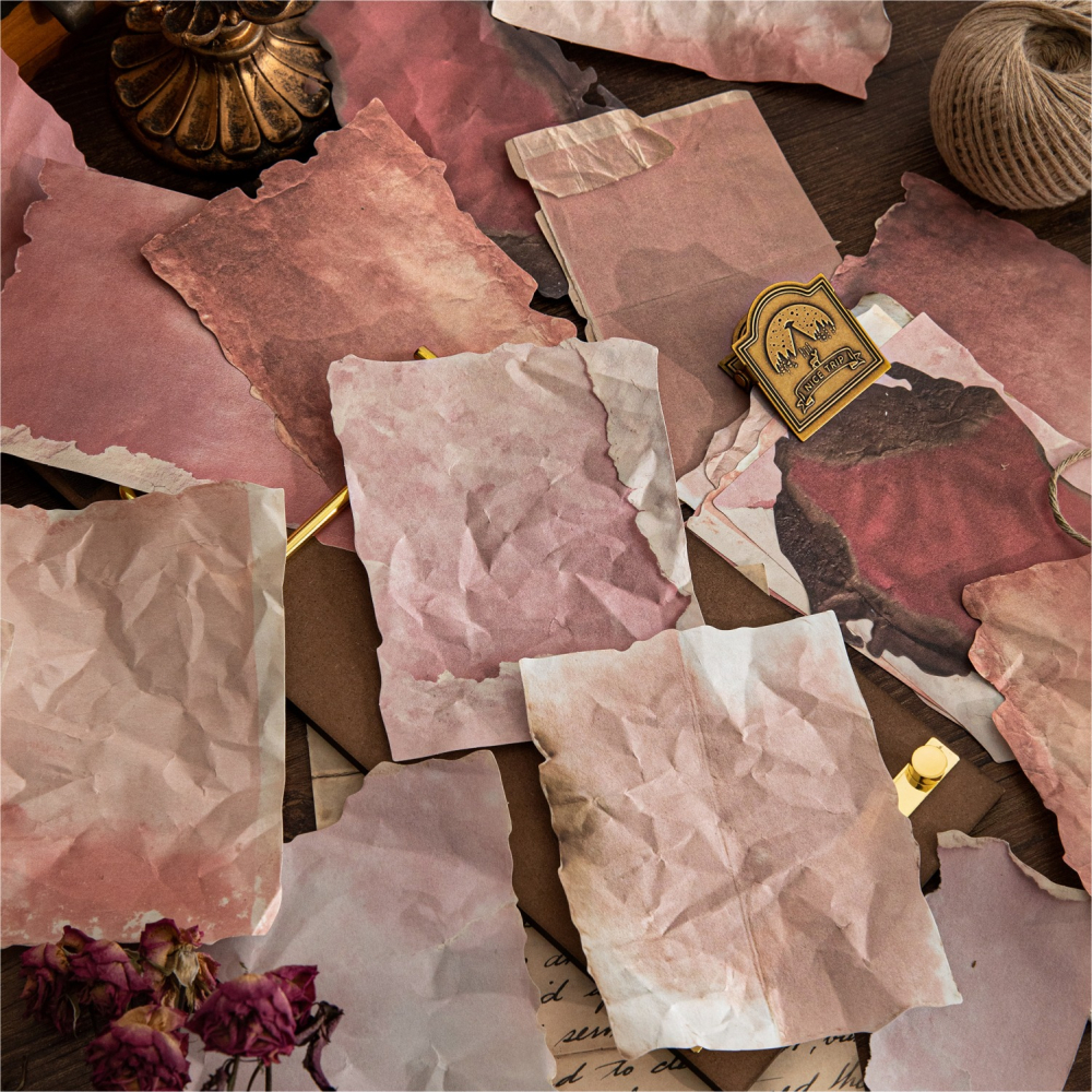 BONBONBONNIE🐰糖詩 溫柔紙片 暈染皺褶打底素材紙-細節圖7