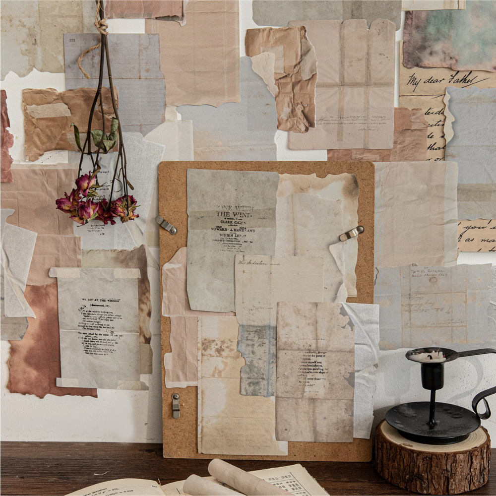 BONBONBONNIE🐰糖詩 溫柔紙片 暈染皺褶打底素材紙-細節圖8