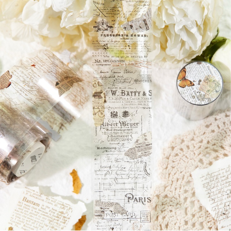 BONBONBONNIE🐰言己 遺落記憶 文字打底PET膠帶-細節圖2