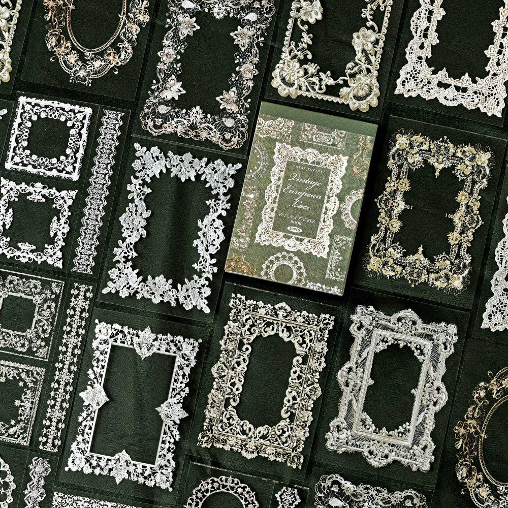 BONBONBONNIE🐰糖詩 蕾絲博物館 滿滿蕾絲PET貼紙本-細節圖6
