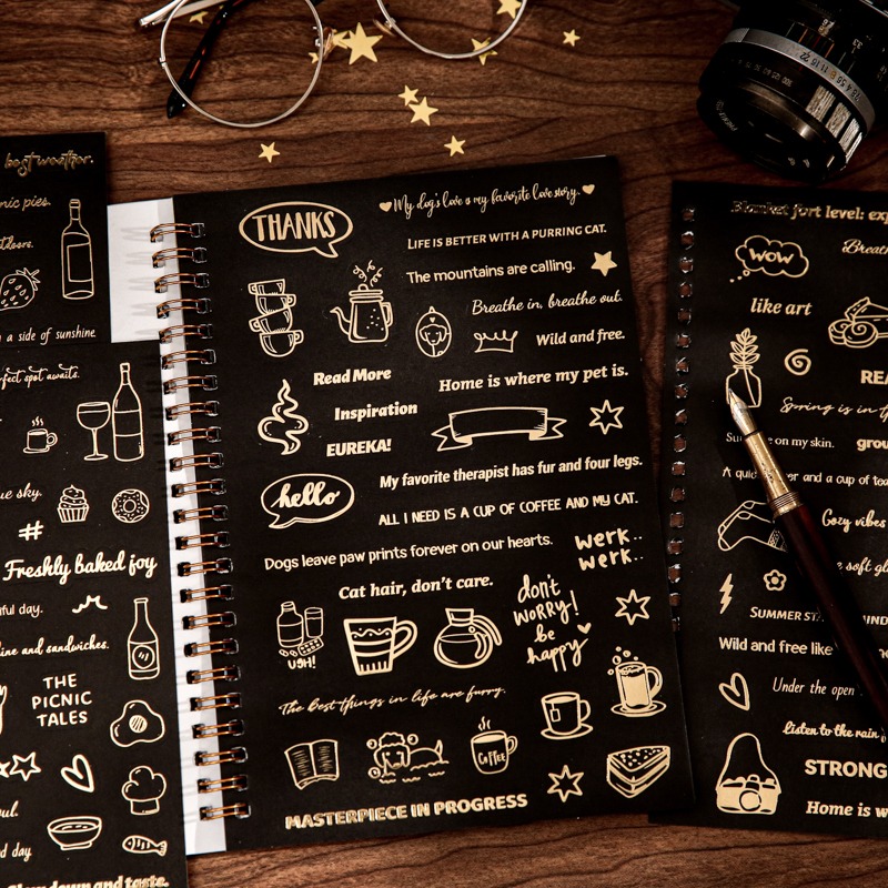 BONBONBONNIE🐰紙先生 文字碎片 文字插圖切膜貼紙本-細節圖2