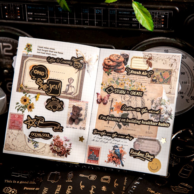 BONBONBONNIE🐰紙先生 文字碎片 文字插圖切膜貼紙本-細節圖4